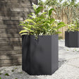 Plantenbakken 2 st zeshoek 46x40x45 cm staal zwart - AllerleiShop