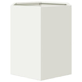 Plantenbak zeshoek 46x40x45 cm staal wit - AllerleiShop