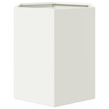 Plantenbak zeshoek 46x40x45 cm staal wit - AllerleiShop