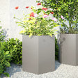 Plantenbakken 2 st zeshoek 46x40x45 cm roestvrijstaal - AllerleiShop