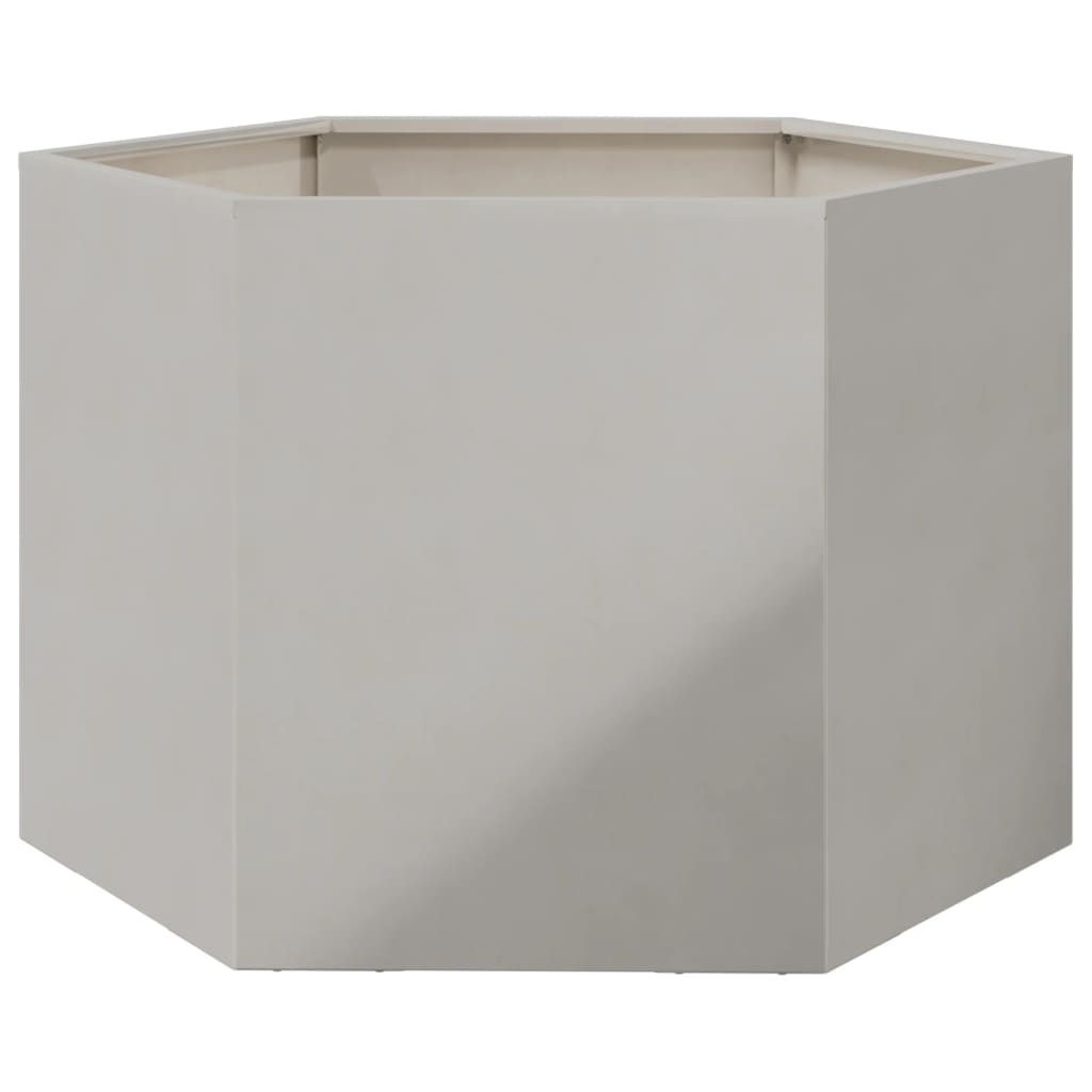 Plantenbak zeshoek 69x60x45 cm roestvrijstaal - AllerleiShop