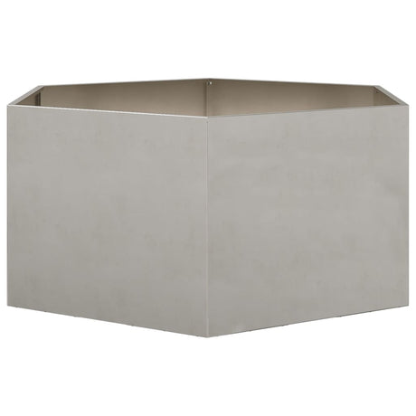 Plantenbak zeshoek 104x90x45 cm roestvrijstaal - AllerleiShop