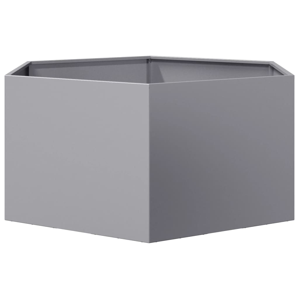 Plantenbak zeshoek 104x90x45 cm gegalvaniseerd staal - AllerleiShop