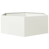 Plantenbak zeshoek 138x120x45 cm staal wit - AllerleiShop