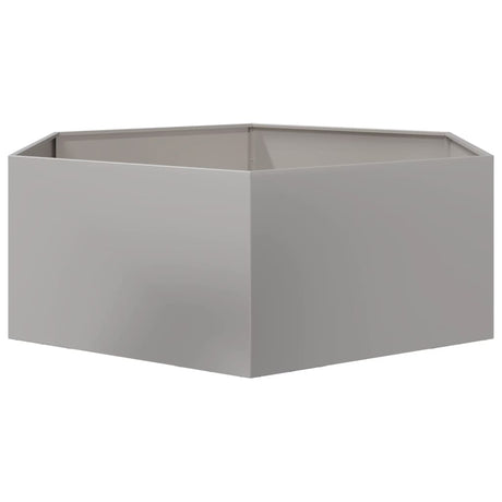 Plantenbak zeshoek 138x120x45 cm roestvrijstaal - AllerleiShop