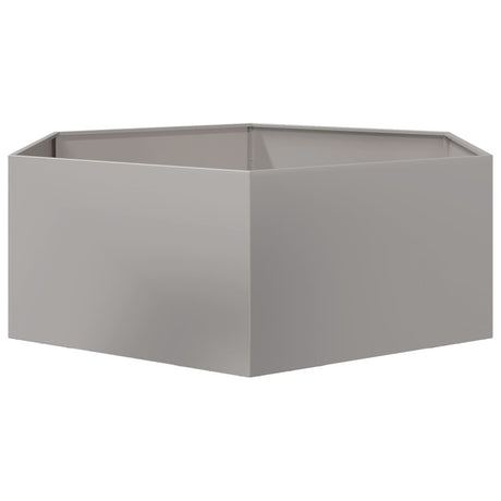 Plantenbak zeshoek 138x120x45 cm roestvrijstaal - AllerleiShop