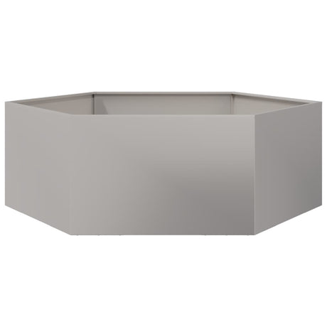 Plantenbak zeshoek 138x120x45 cm roestvrijstaal - AllerleiShop