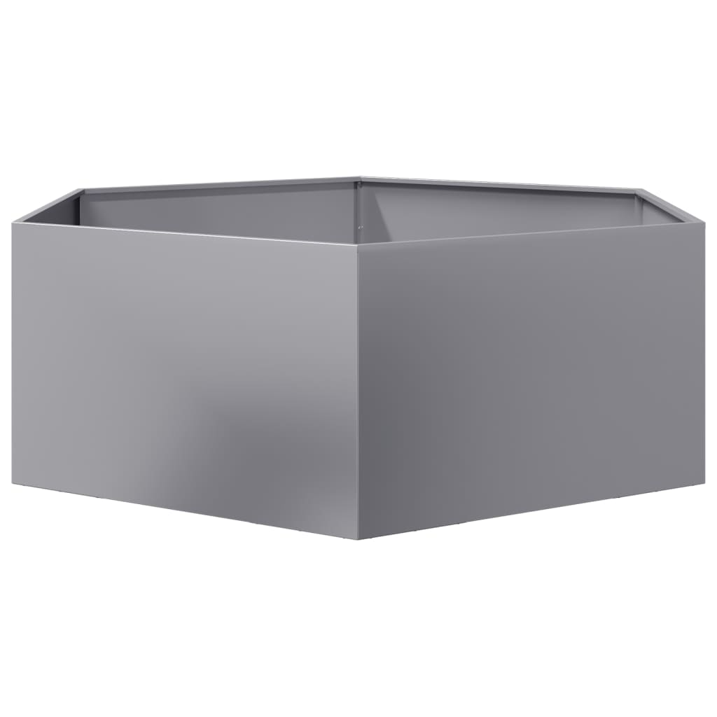 Plantenbak zeshoek 138x120x45 cm gegalvaniseerd staal - AllerleiShop