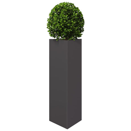 Plantenbak driehoek 30x26x75 cm staal zwart - AllerleiShop