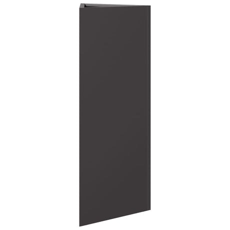 Plantenbakken 2 st driehoek 30x26x75 cm staal zwart - AllerleiShop