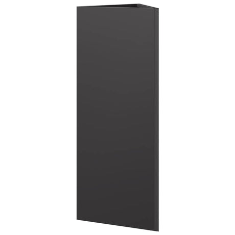 Plantenbakken 2 st driehoek 30x26x75 cm staal zwart - AllerleiShop