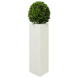 Plantenbak driehoek 30x26x75 cm staal wit - AllerleiShop