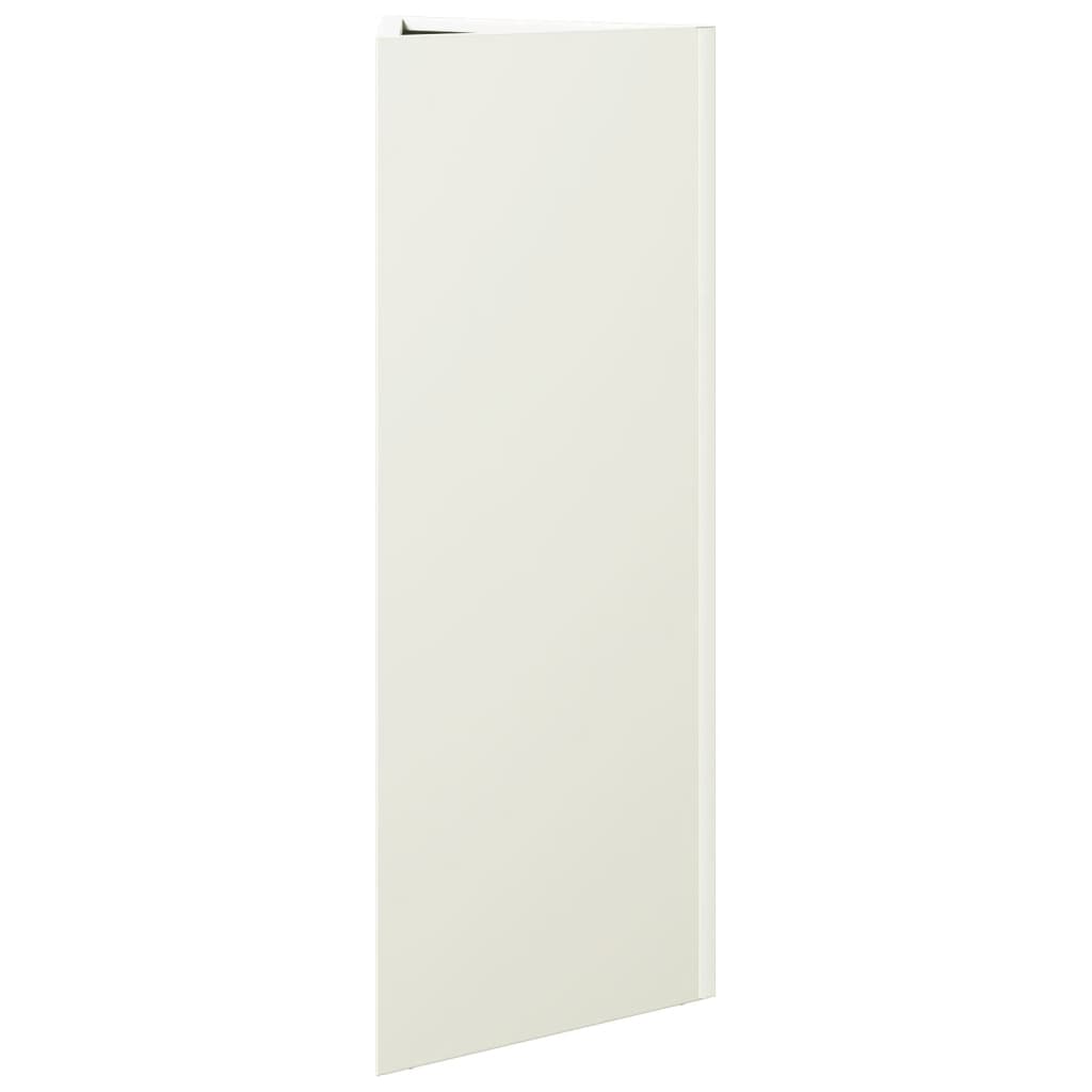 Plantenbak driehoek 30x26x75 cm staal wit - AllerleiShop