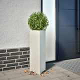 Plantenbak driehoek 30x26x75 cm staal wit - AllerleiShop