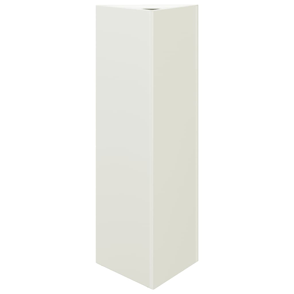 Plantenbakken 2 st driehoek 30x26x75 cm staal wit - AllerleiShop