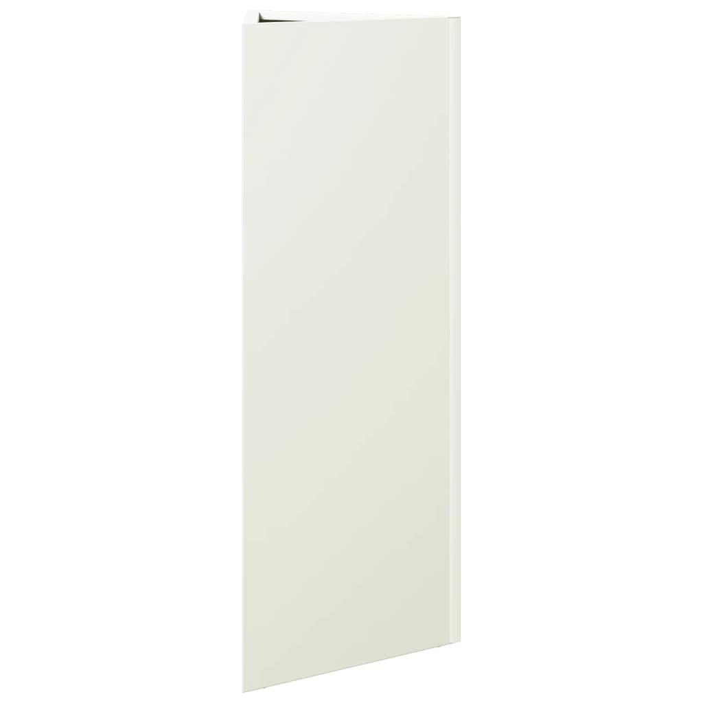 Plantenbakken 2 st driehoek 30x26x75 cm staal wit - AllerleiShop