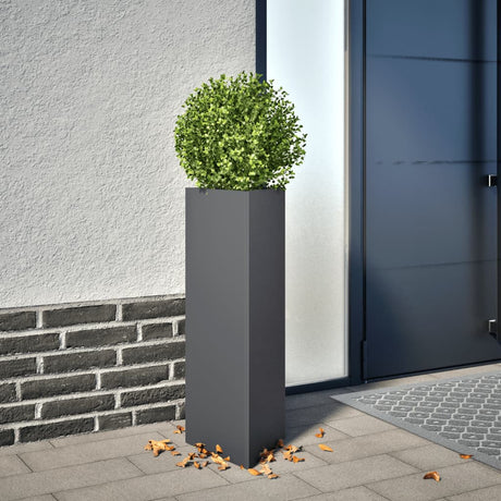 Plantenbak driehoek 30x26x75 cm staal antracietkleurig - AllerleiShop