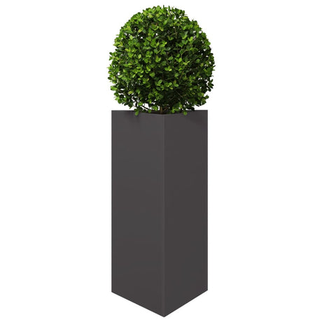 Plantenbak driehoek 40x34,5x70 cm staal zwart - AllerleiShop