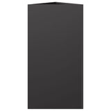 Plantenbakken 2 st driehoek 40x34,5x70 cm staal zwart - AllerleiShop