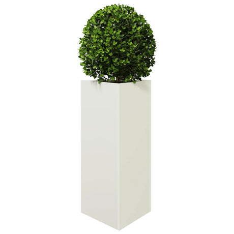 Plantenbak driehoek 40x34,5x70 cm staal wit - AllerleiShop