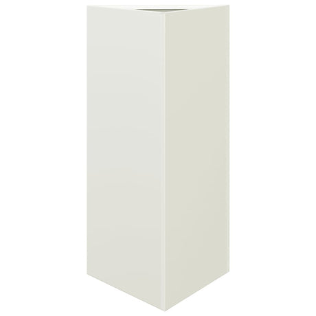 Plantenbakken 2 st driehoek 40x34,5x70 cm staal wit - AllerleiShop