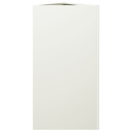 Plantenbakken 2 st driehoek 40x34,5x70 cm staal wit - AllerleiShop