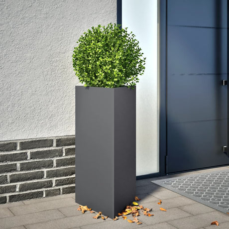 Plantenbak driehoek 40x34,5x70 cm staal antracietkleurig - AllerleiShop