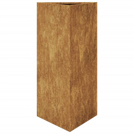 Plantenbakken 2 st driehoek 40x34,5x70 cm cortenstaal - AllerleiShop