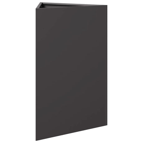 Plantenbak driehoek 50x43x75 cm staal zwart - AllerleiShop