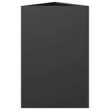 Plantenbak driehoek 50x43x75 cm staal zwart - AllerleiShop