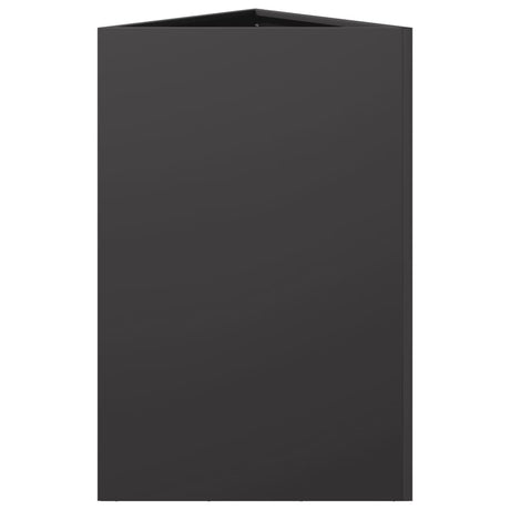 Plantenbak driehoek 50x43x75 cm staal zwart - AllerleiShop