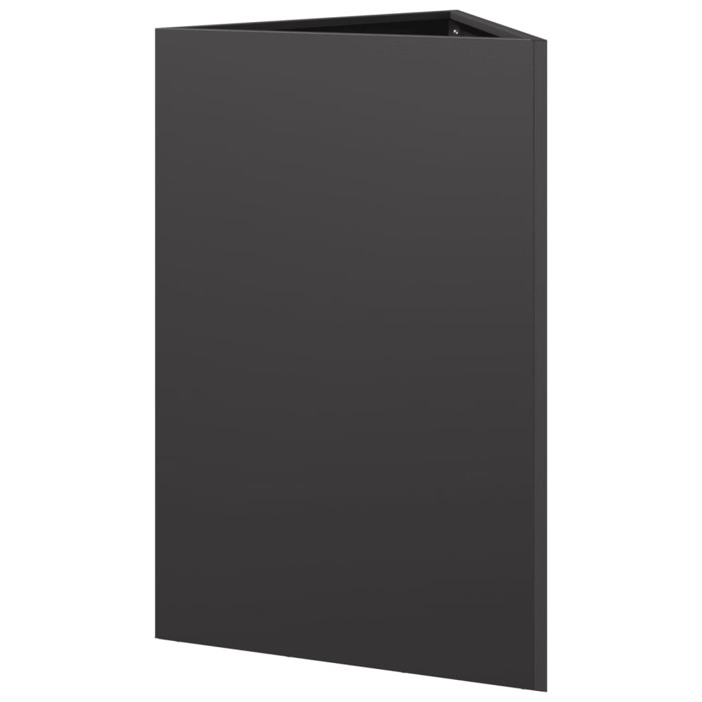 Plantenbak driehoek 50x43x75 cm staal zwart - AllerleiShop