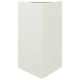 Plantenbak driehoek 50x43x75 cm staal wit - AllerleiShop