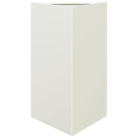 Plantenbak driehoek 50x43x75 cm staal wit - AllerleiShop