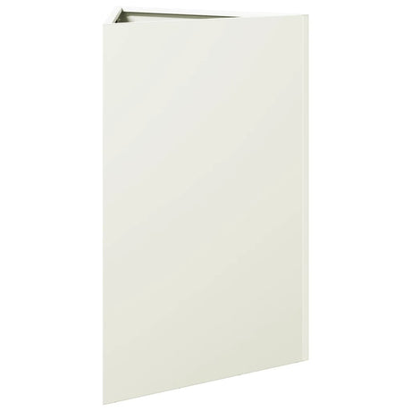 Plantenbak driehoek 50x43x75 cm staal wit - AllerleiShop