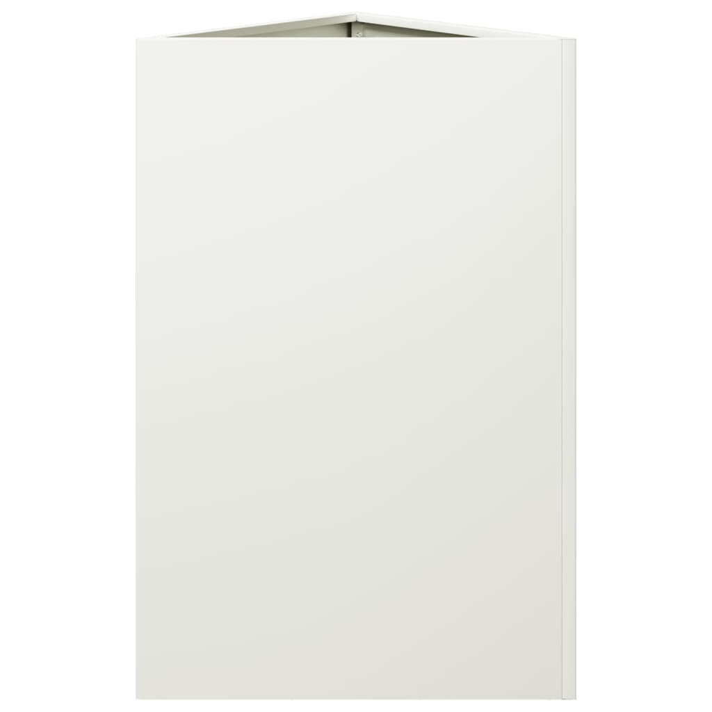 Plantenbak driehoek 50x43x75 cm staal wit - AllerleiShop