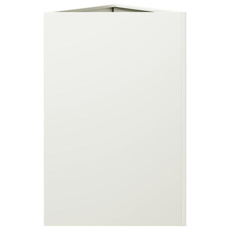 Plantenbak driehoek 50x43x75 cm staal wit - AllerleiShop