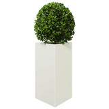 Plantenbakken 2 st driehoek 50x43x75 cm staal wit - AllerleiShop