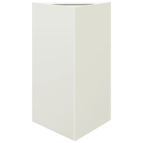 Plantenbakken 2 st driehoek 50x43x75 cm staal wit - AllerleiShop