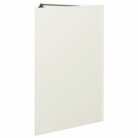 Plantenbakken 2 st driehoek 50x43x75 cm staal wit - AllerleiShop