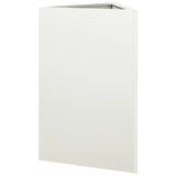 Plantenbakken 2 st driehoek 50x43x75 cm staal wit - AllerleiShop