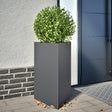 Plantenbakken 2 st driehoek 50x43x75 cm staal antracietkleurig - AllerleiShop