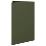 Plantenbak driehoek 50x43x75 cm staal olijfgroen - AllerleiShop