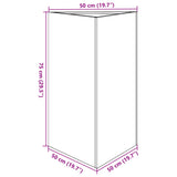 Plantenbak driehoek 50x43x75 cm roestvrij staal - AllerleiShop