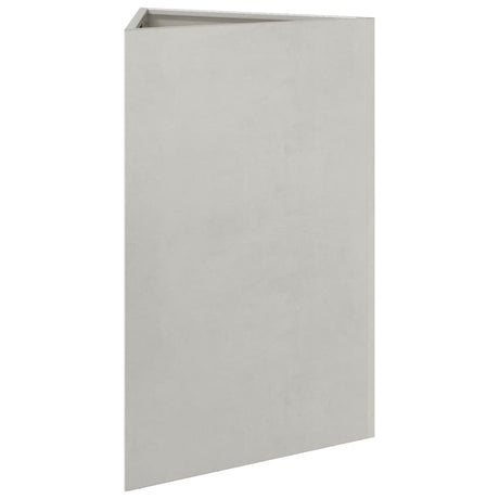 Plantenbakken 2 st driehoek 50x43x75 cm roestvrij staal - AllerleiShop