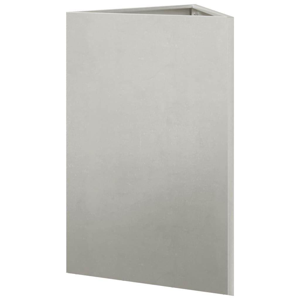 Plantenbakken 2 st driehoek 50x43x75 cm roestvrij staal - AllerleiShop