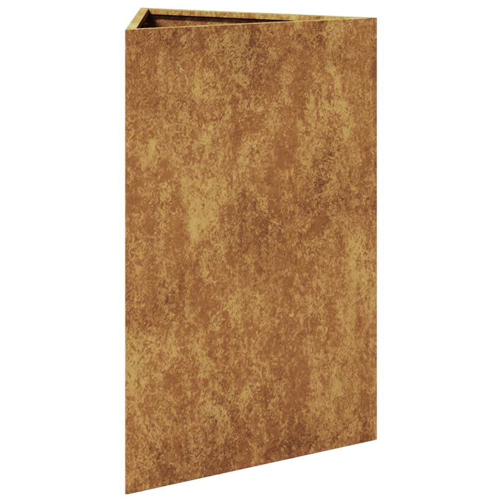 Plantenbak driehoek 50x43x75 cm cortenstaal - AllerleiShop