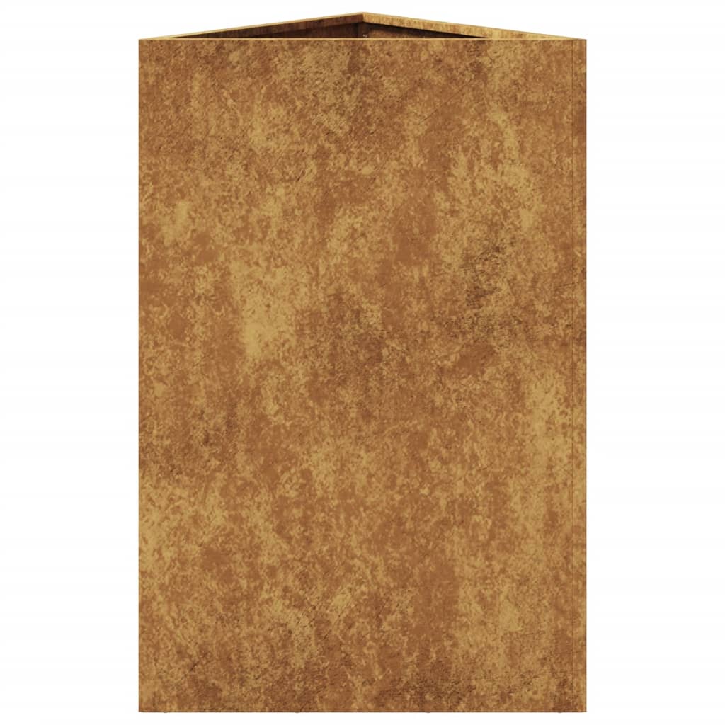 Plantenbak driehoek 50x43x75 cm cortenstaal - AllerleiShop