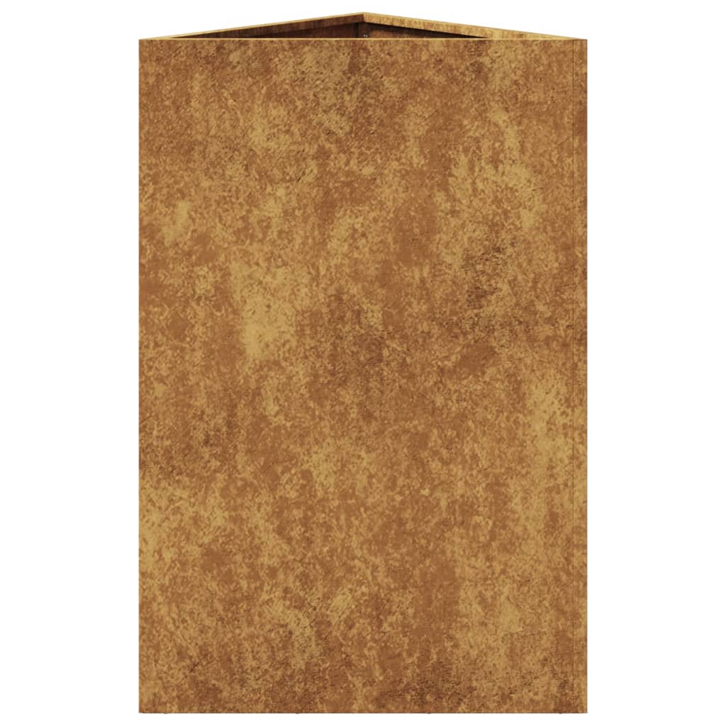 Plantenbakken 2 st driehoek 50x43x75 cm cortenstaal - AllerleiShop