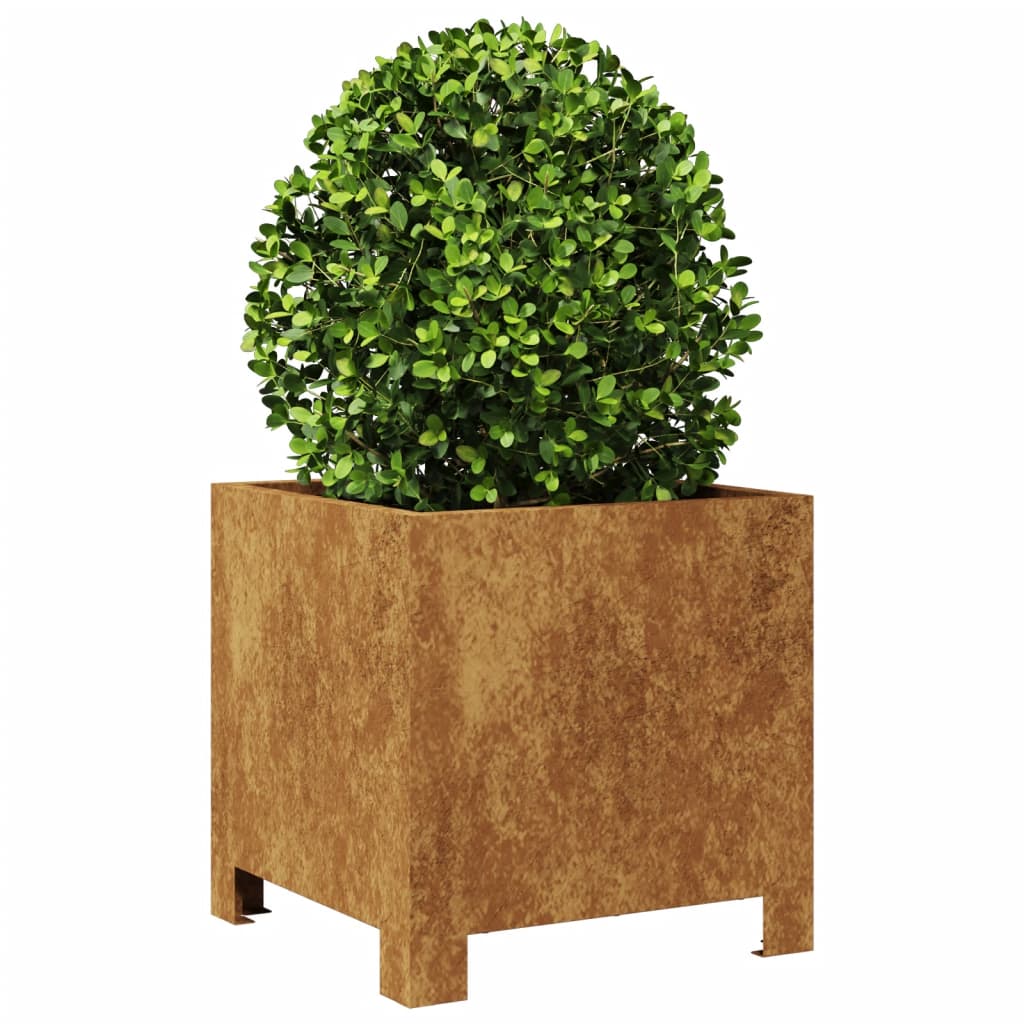 Plantenbakken 2 st 30x30x30 cm cortenstaal - AllerleiShop